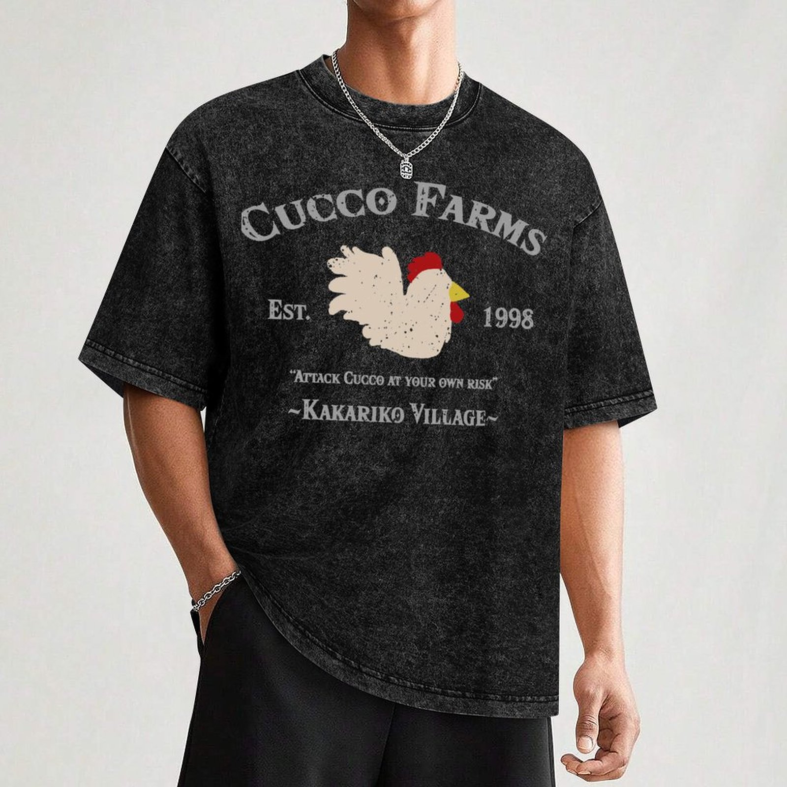 تي شيرت Cucco Farms ذو أكمام ق - مراجعة Urban Farming In China وسعره