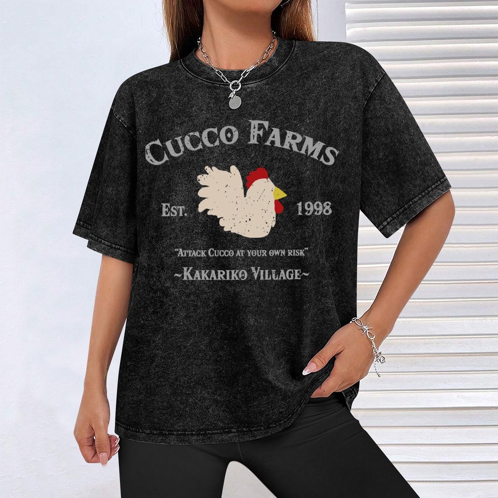 تي شيرت Cucco Farms ذو أكمام ق - مراجعة Urban Farming In China وسعره